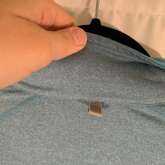 Livestrong Nike Jacket Women's Large Blue 1/4 Zip Long Sleeve Turtleneck - Picture 9 of 13